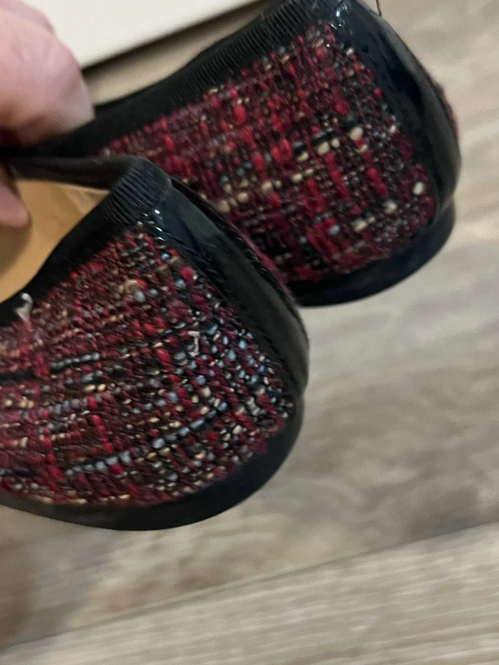 FS/NY French Soles Women's Vanity Ballet Flat Size 8 Tweed Luxury